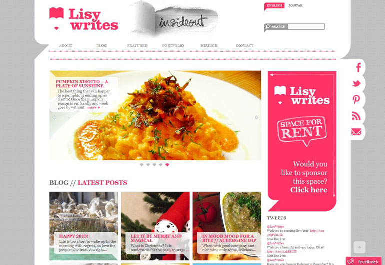 Lisy Writes homepage